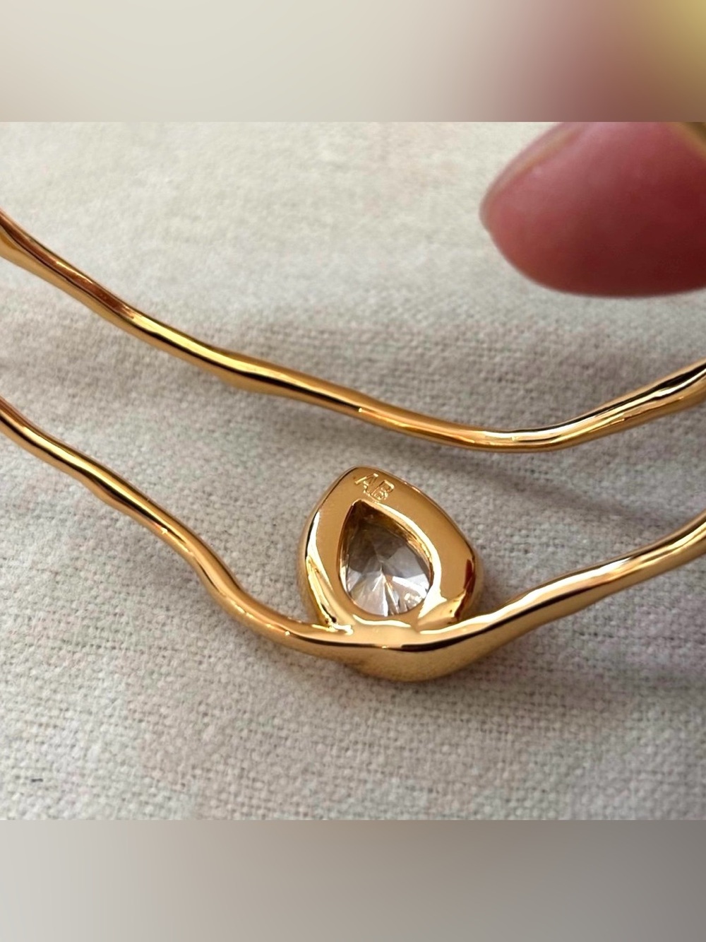 Asterales Vine Floating Cuff Bracelet Gold Clear NEW Alexis Bittar AU06 - Picture 6 of 9